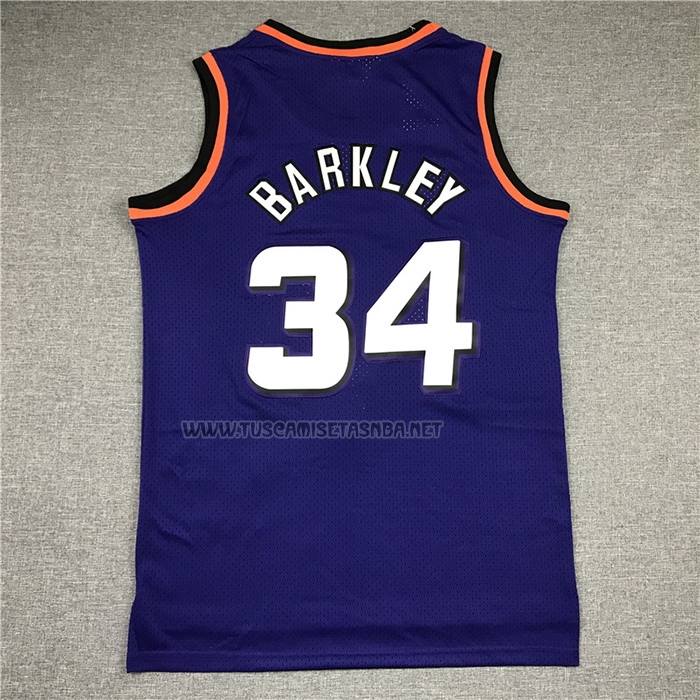 Camiseta Charles Barkley NO 34 Phoenix Suns Mitchell & Ness 1992-93 Violeta